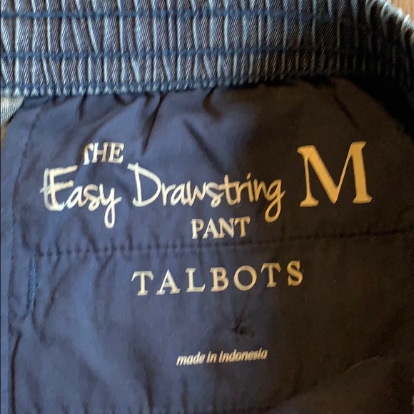 Talbots Easy Drawstring Lyocell Chambray Pants - Picture 4 of 8